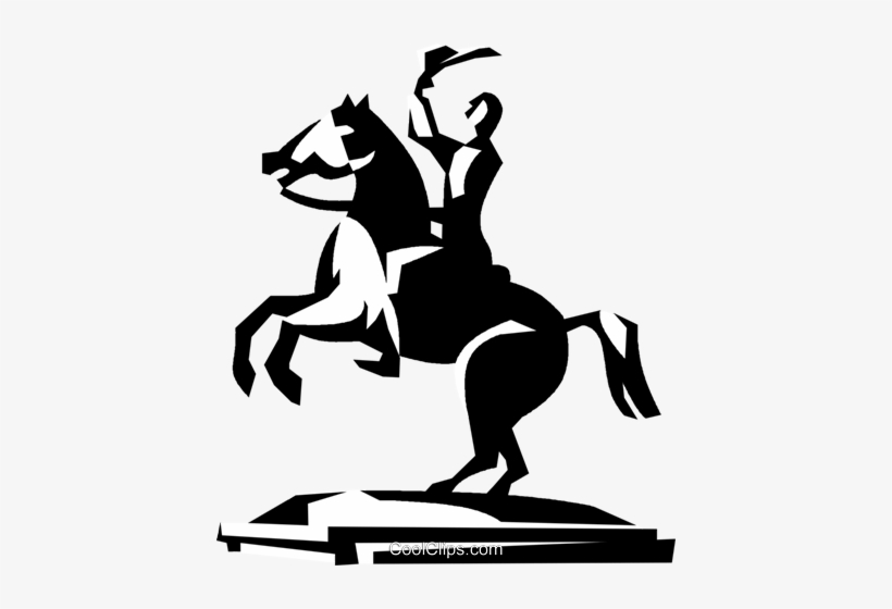 Statue Of A Man On A Horse - Man On Horse Vector, transparent png