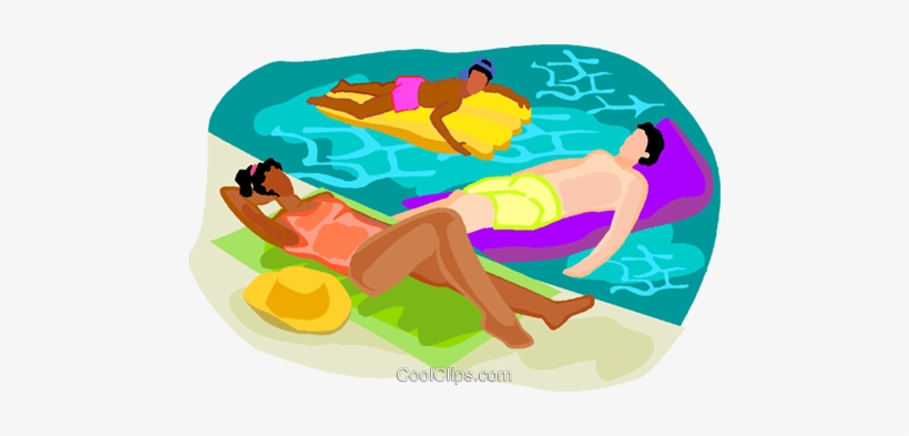 People Relaxing In The Pool Royalty Free Vector Clip, transparent png