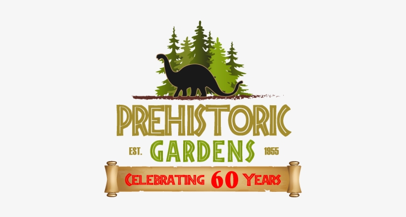 Pg 60 Years Scroll Outline - Prehistoric Gardens, transparent png