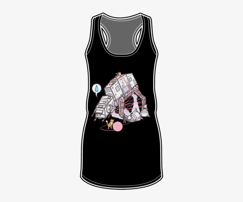 Cats Vs At-at Racerback Tank Top - Top, transparent png