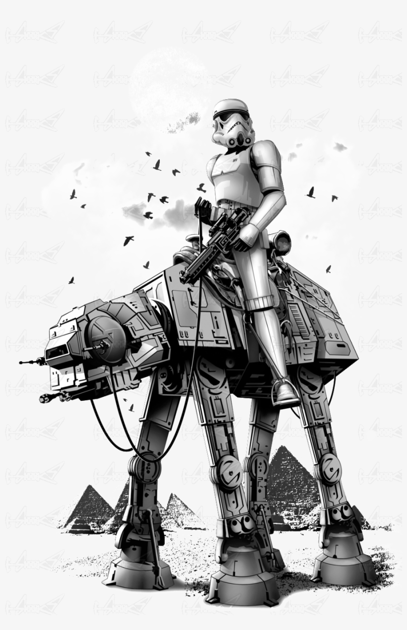 Stormtrooper Riding Atat - Stormtrooper Riding On A Shark, transparent png
