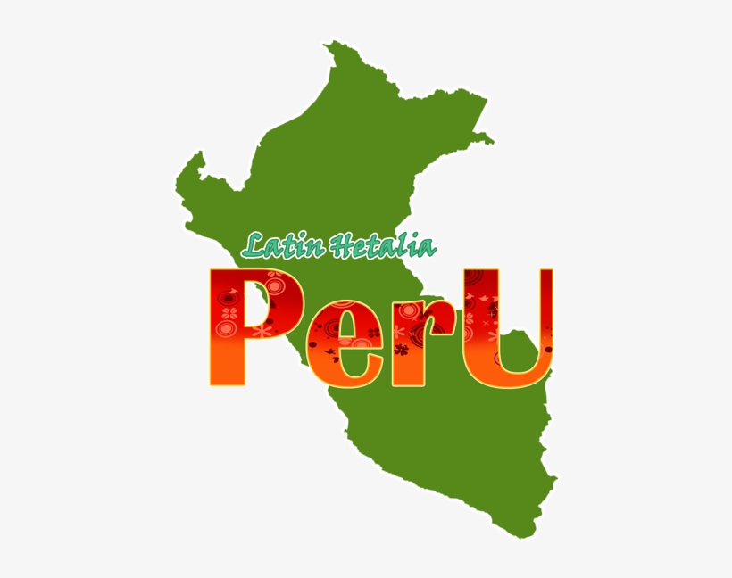 Hecho En Latin Hetalia - Peru Map Black, transparent png