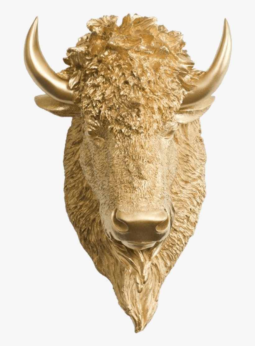Wall Charmers Yellowstone Faux Taxidermy Bison Buffalo, transparent png