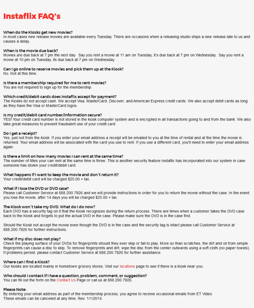 Instaflix Faq's When Do The Kiosks Get New Movies In - Film, transparent png