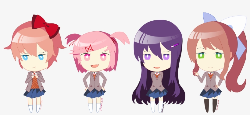 And Here's The Whole Club With A New Pose For Yuri - Portrait, transparent png