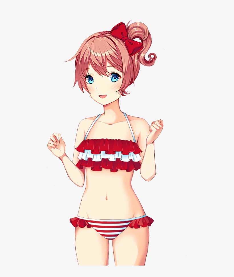Sayori At The Beach, transparent png