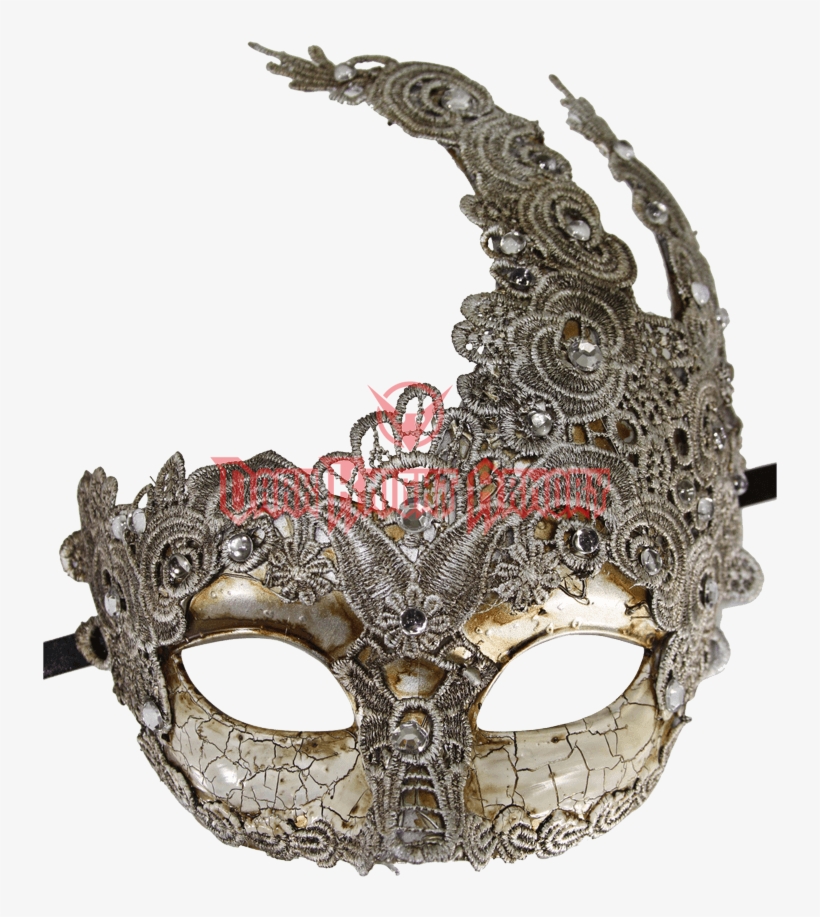 Vintage Gray Lace Carnival Mask - Kayso Lm006b Vintage Gray Lace, transparent png