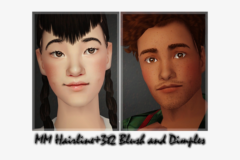 Blush Dimples & More By Lilith-sims Via Tumblr - Sims 2 Maxis Match Eyebrows, transparent png