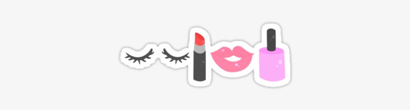 Make Up T-shirt Funny Eyelashes Lipstick Lip Gloss, transparent png