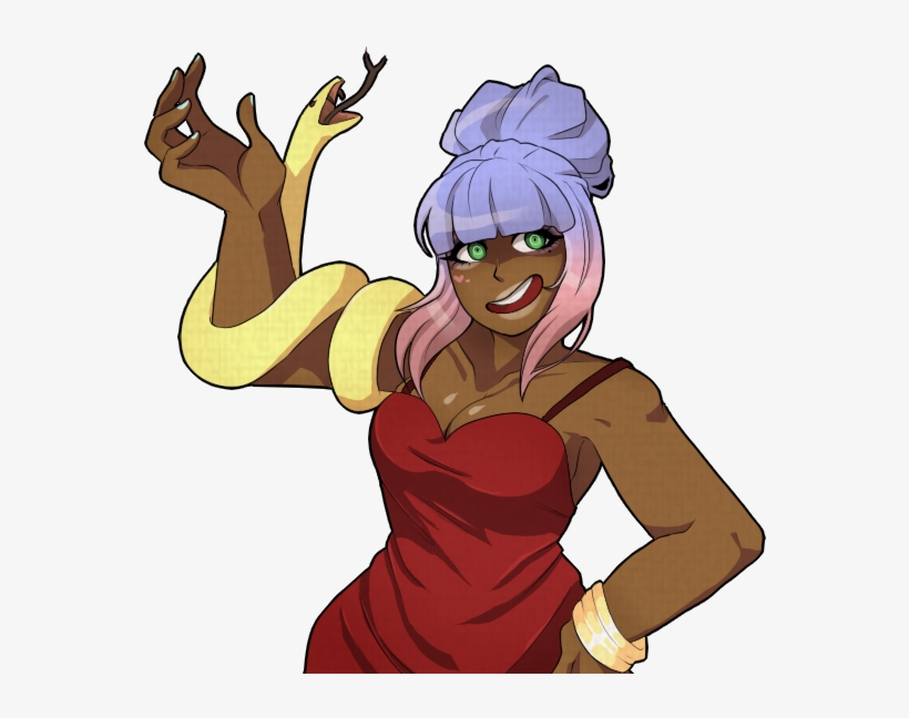 Danganronpa Fan Character Danganronpa Fc Snake Cleavage - Cartoon, transparent png