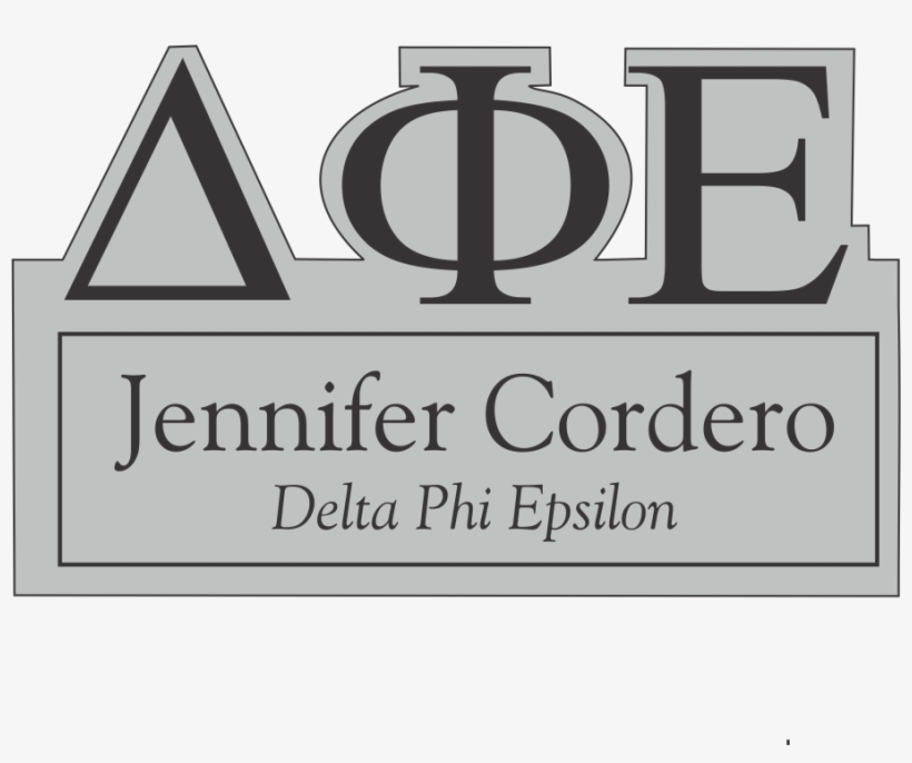 Delta Phi Epsilon Cut Out Greek Letter Name Tag - Pratham Arora Center For Education, transparent png