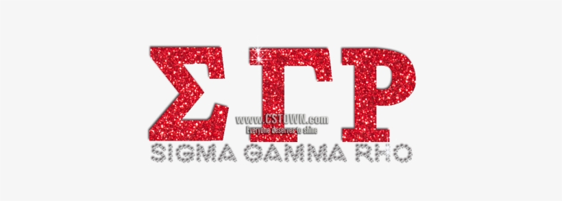 Glistering Greek Letters Iron On Glitter Rhinestone - Carmine, transparent png