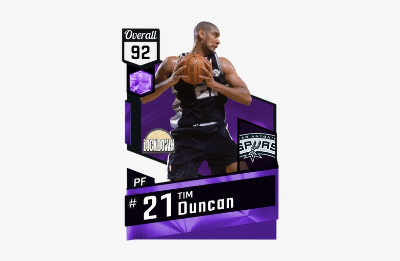'04 Tim Duncan Amethyst Card - Nba 2k18 Gilbert Arenas, transparent png