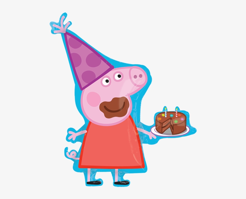 Peppa Pig Supershape - Peppa Pig Birthday Hat, transparent png
