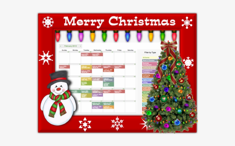 Merry Christmas Frame Spegcs Calendar - Cute Christmas Frame Png, transparent png