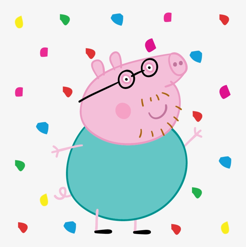 Papá Pig - Peppa Pig Family Png, transparent png