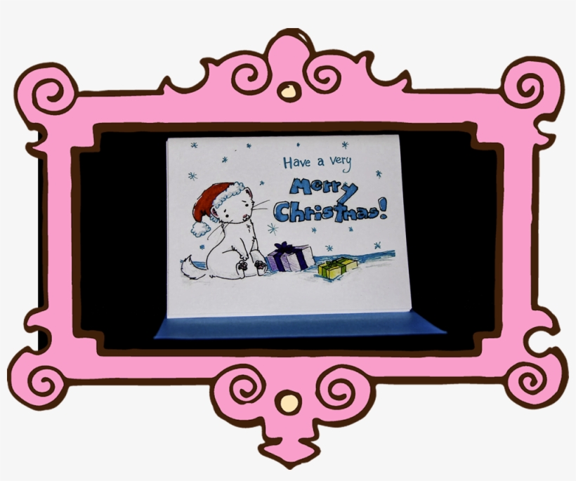 Merry Christmas Text Clipart Gucci - Frame Black And White Clip Art, transparent png