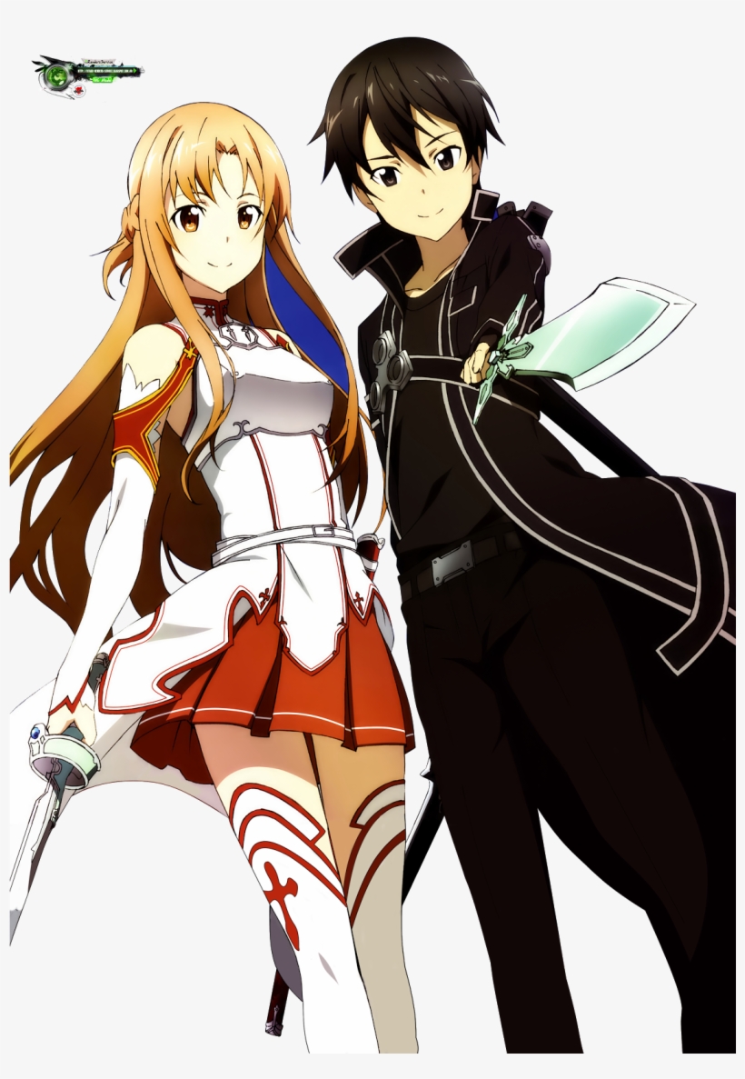 Sword Art Online Kirito And Asuna Render Download - Sword Art Online Kirito, transparent png