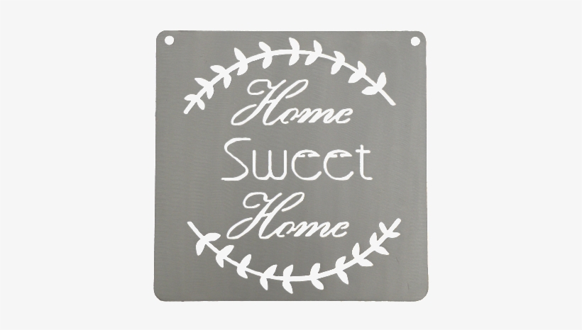 Home Sweet Home Silver Metal Mantra Display - Olive Wreath, transparent png