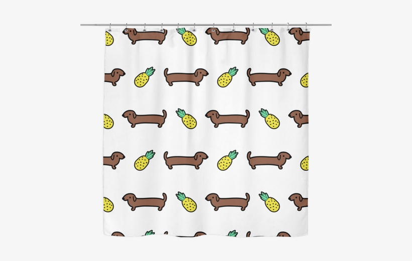 Dachshund Weiner Dog Shower Curtain Bathroom Decor Banana 500x500