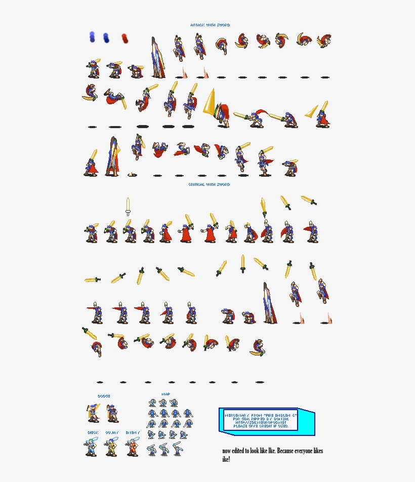 Fire Emblem Ike Sprites, transparent png