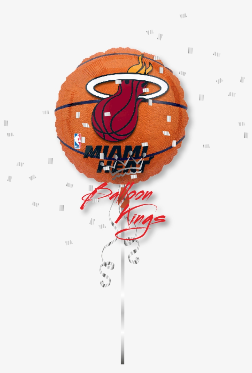 Miami Heat - 18" Nba Miami Heat Basketball Balloon - Mylar Balloons, transparent png