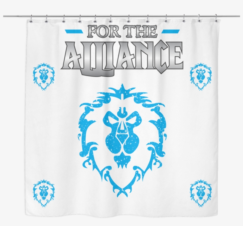 World Of Warcraft "for The Alliance" Shower Curtain - Wow Alliance, transparent png