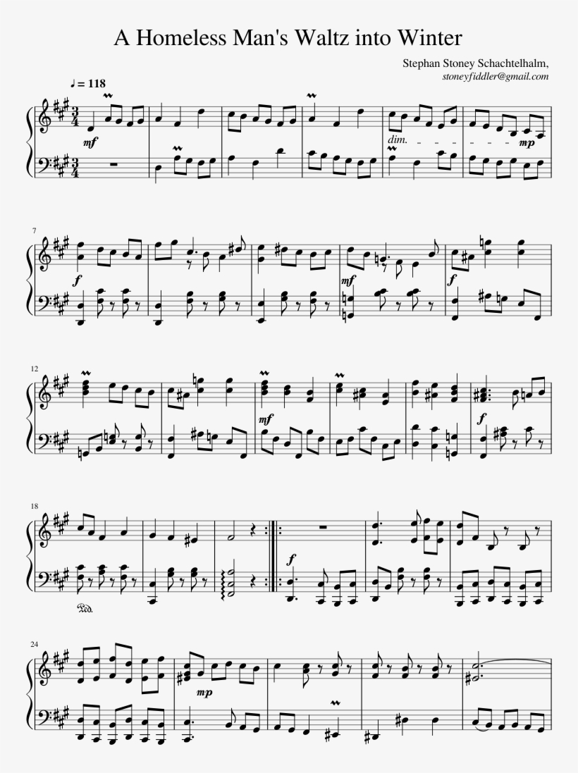 Print - Koe No Katachi Lit Piano Sheet, transparent png