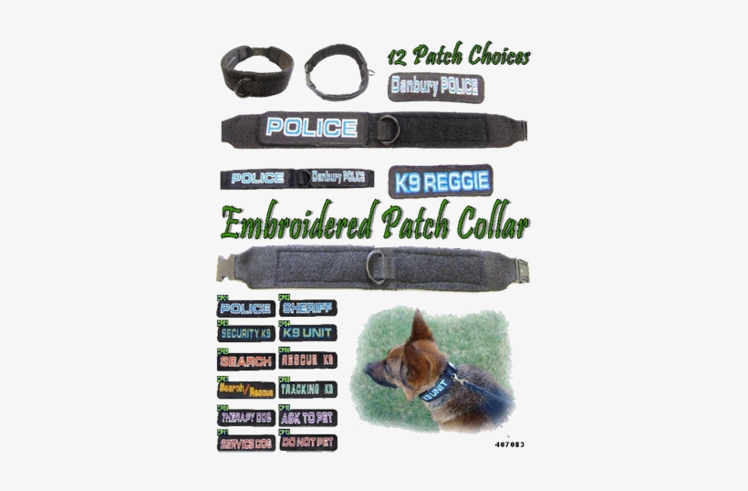 Embroidered Patch Dog Collar - Companion Dog, transparent png