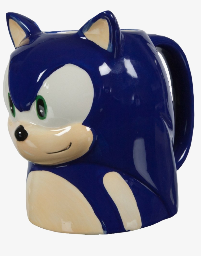 Sonic The Hedgehog - Sonic The Hedgehog - Head Molded 16oz Mug, transparent png