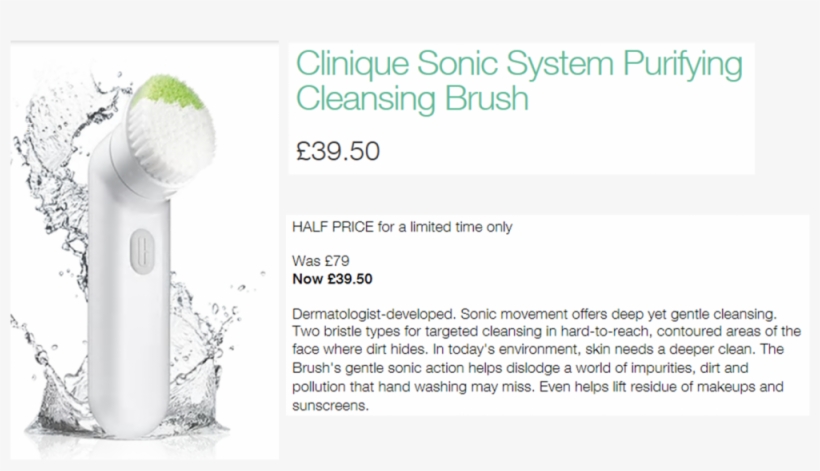 For A Limited Time Only Clinique Sonic System Purifying - Clinique Sonic System Purifying Cleansing Brush - White, transparent png
