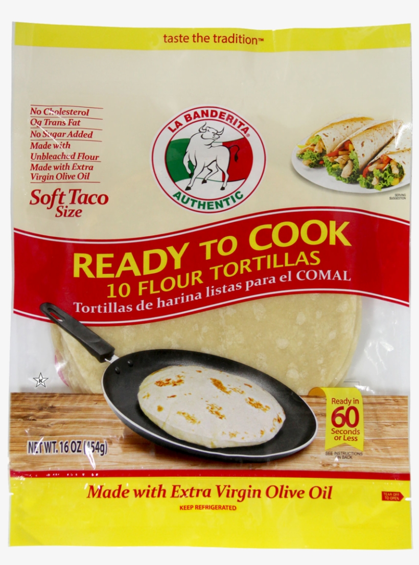 Ready To Cook Soft Taco Tortillas - La Banderita, transparent png