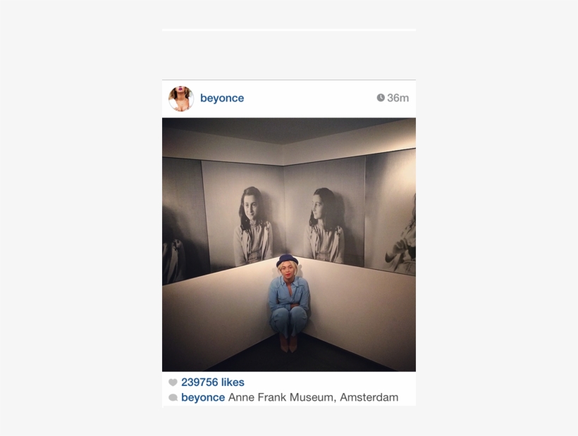 Photo - Beyonce Anne Frank House, transparent png