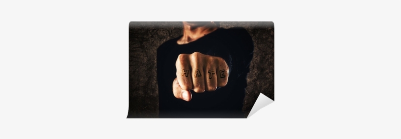 Hand With Clenched Fist - Tatouage Hate, transparent png