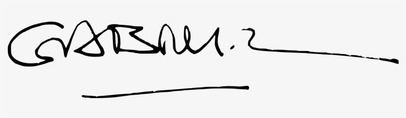 Firma De Gabriel García Márquez - Gabriel Garcia Marquez Signature, transparent png