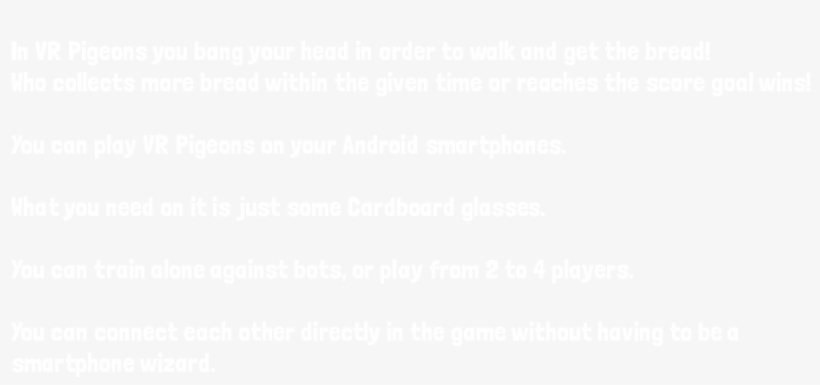 In Vr Pigeons You Bang Your Head In Order To Walk And - Number, transparent png