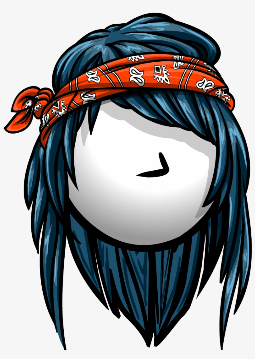 1433 Icon - Club Penguin Bandana Hair, transparent png