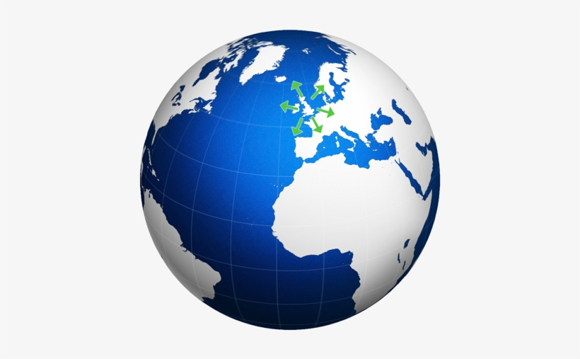 3d World Globe Png - United Kingdom On The Globe, transparent png