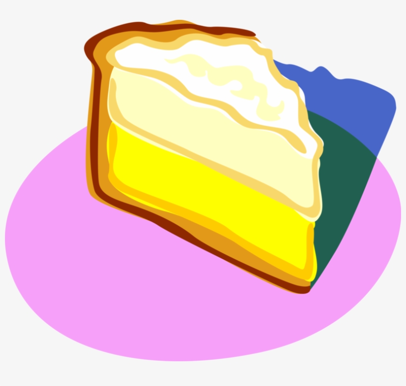Vector Illustration Of Lemon Meringue Pie Dessert - Pie, transparent png