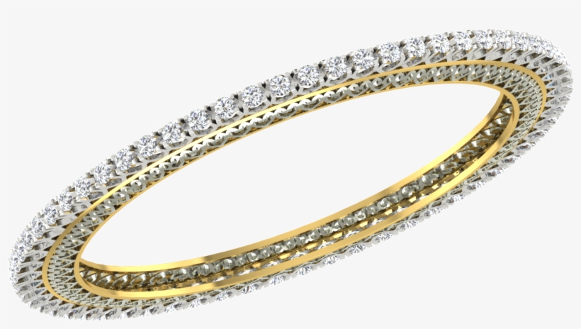 Consistent Diamond Bangles - Gold, transparent png