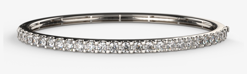 Hinged Diamond Bangle 2 Carat Version - Gold, transparent png