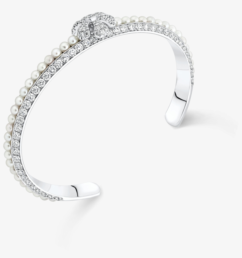 Akoya Pearl, Rose Cut And Micro-set Diamond Bangle - Formula 1, transparent png