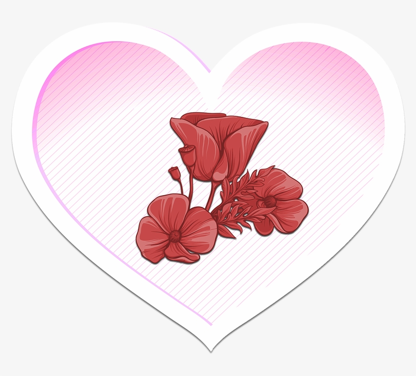 Heart, Flower, Love, Valentine's Day, Symbol, Affection - Feliz Cumpleaños Amor, transparent png