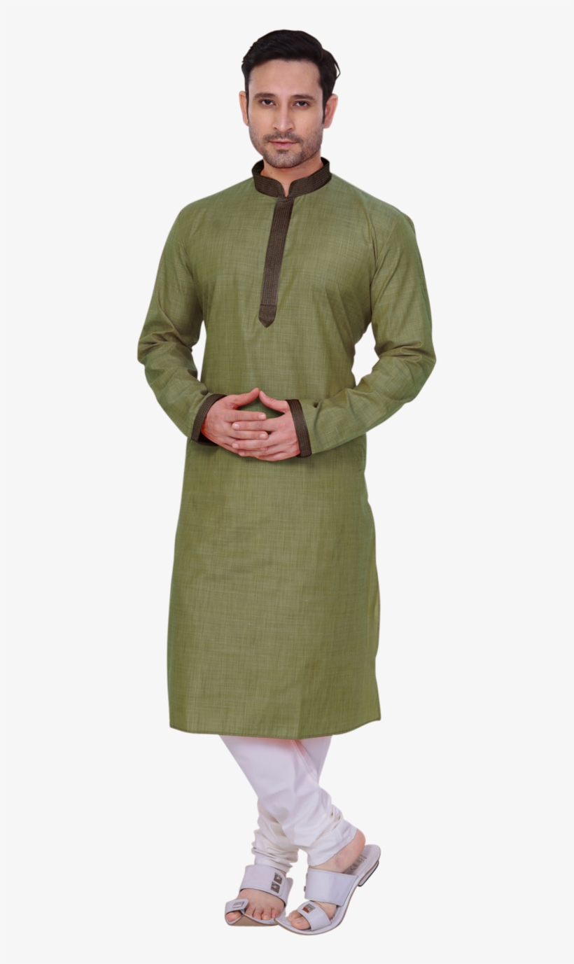 Men's Kurta With Churidar - Kurta Olive Green For Men, transparent png