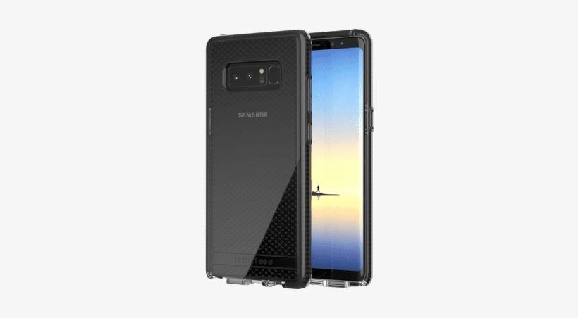 Front And Back - Tech 21 Evo Check Case For Galaxy Note8 - Smokey/black, transparent png