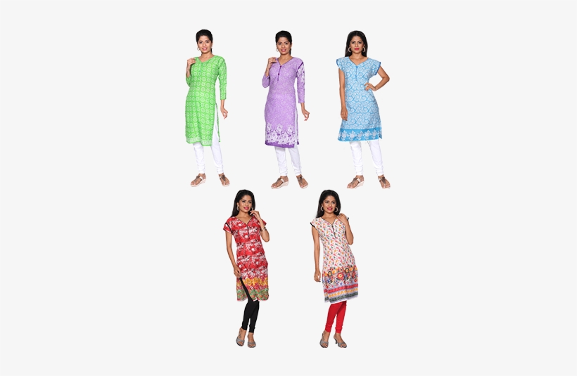 Felicia 5 Readymade Cotton Kurtis - Szonline Kurtis, transparent png