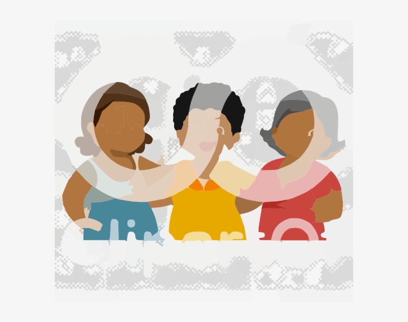 Of A Group Of Diverse Middle Aged Female Friends Royalty - Clip Art, transparent png