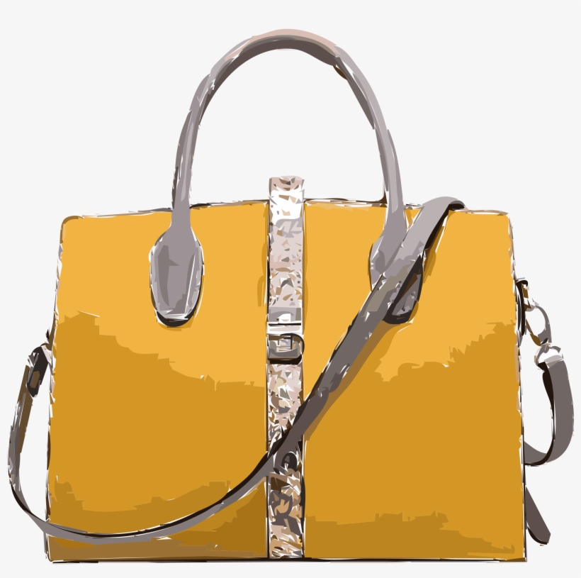 This Free Icons Png Design Of Yellow Leather Handbag, transparent png