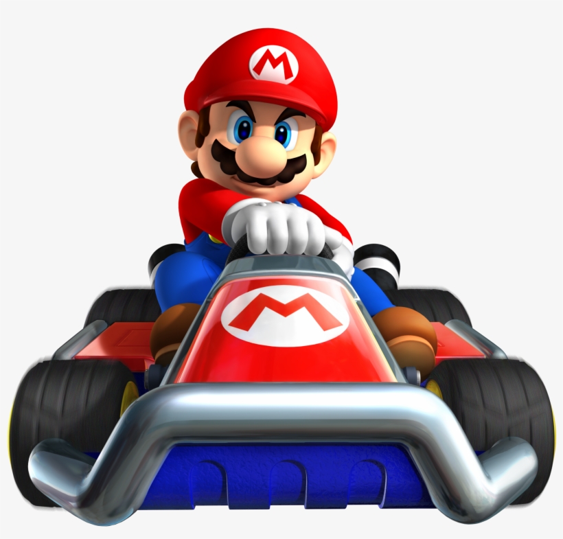 Mario - Mario In Go Kart, transparent png