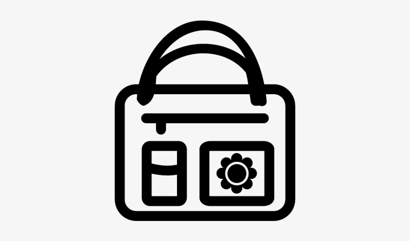 Baby Bag With Flower Design Vector - Baby Bag Icon, transparent png